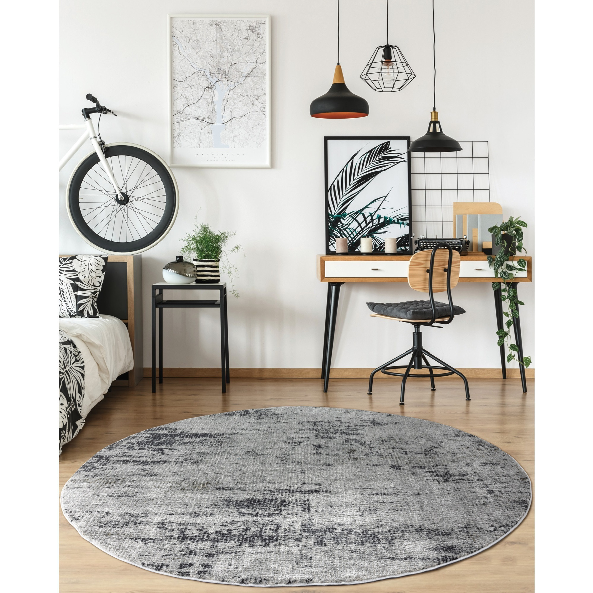 United Weavers Veronica Benidict Grey Round Rug 7'10" RD