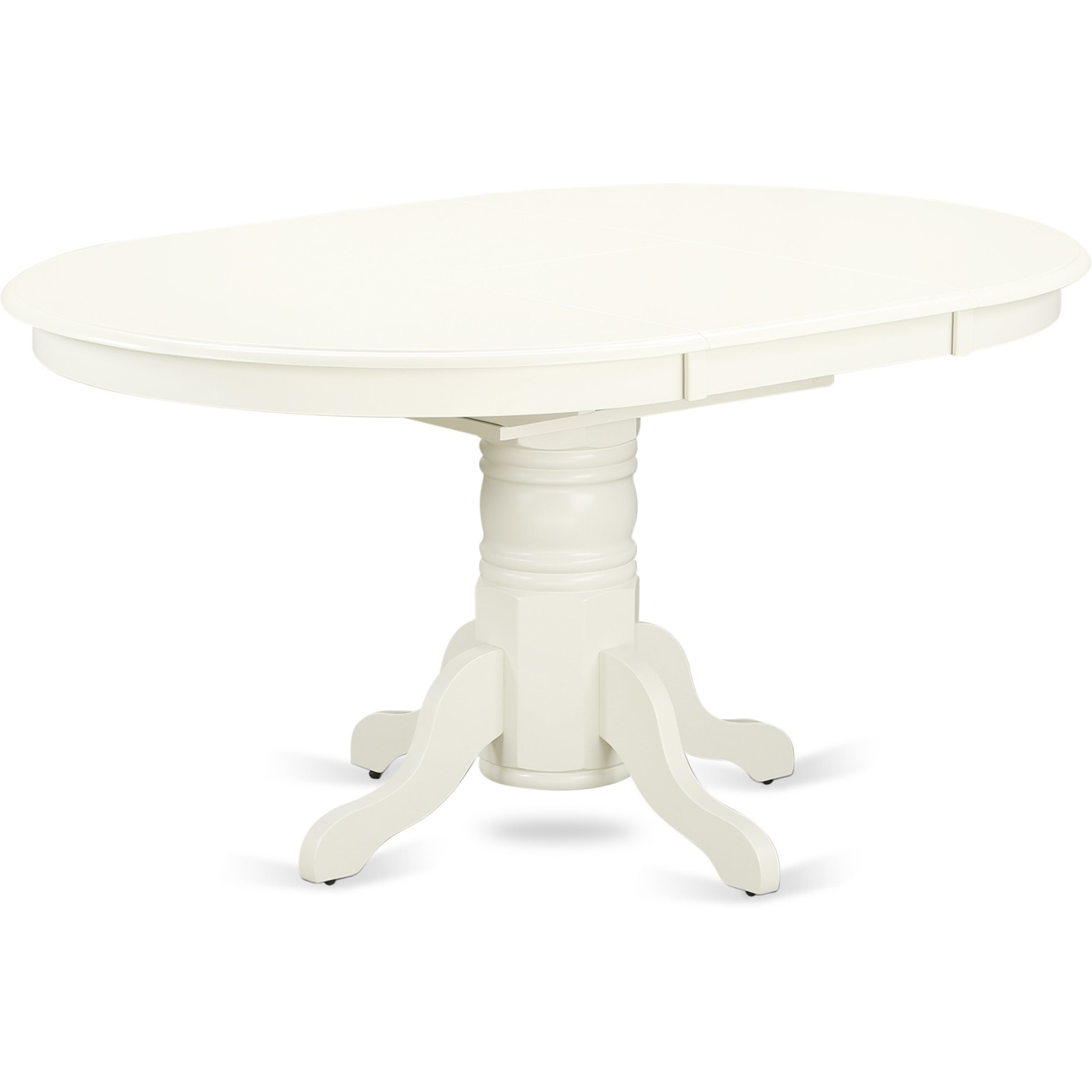 AVBO5-LWH-LC 5 Pc Kitchen table set with a Dining Table and Four faux leather seat Chairs in Linen White