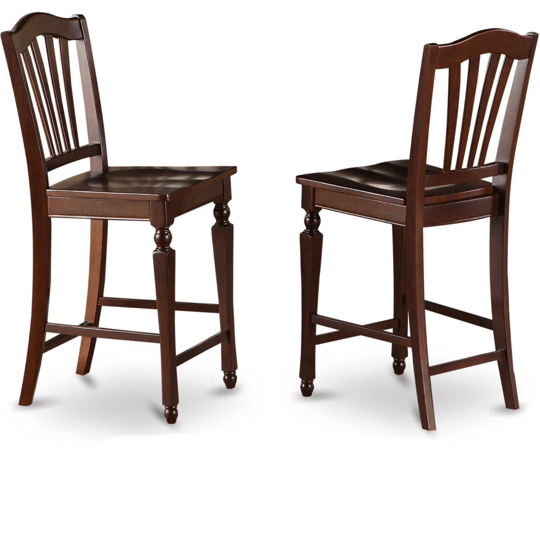 EDCH5-MAH-W 5 Pc counter height set - high top Table and 4 Kitchen bar stool.