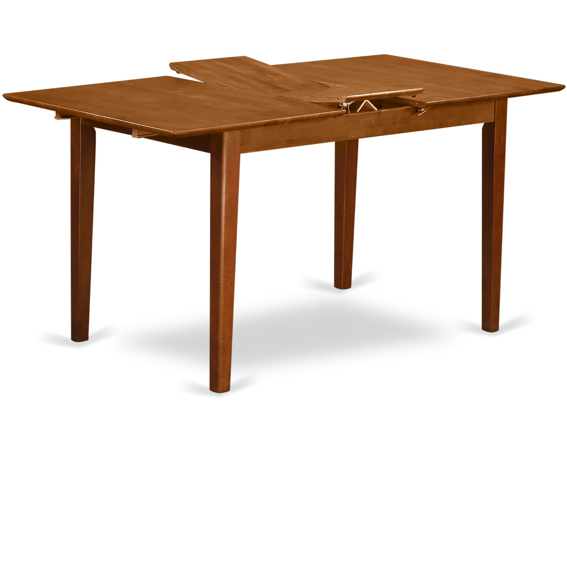 PSPO5-SBR-W 5 PC Kitchen Table set Table with Leaf and 4 Kitchen Chairs