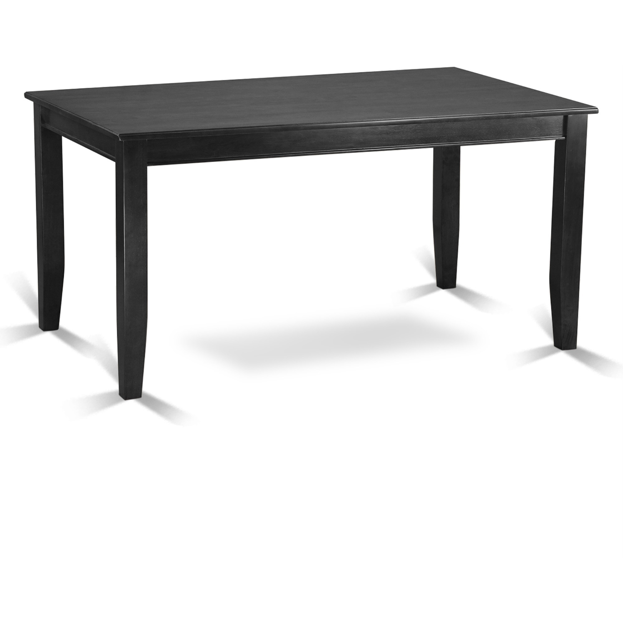 DULE6-BLK-LC 6 Pc Kitchen Table with bench-Dining Table and 4 Kitchen Chairs and Bench
