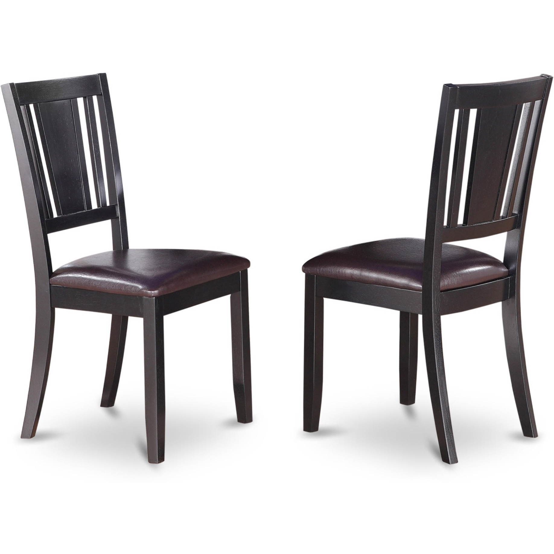 DULE6-BLK-LC 6 Pc Kitchen Table with bench-Dining Table and 4 Kitchen Chairs and Bench
