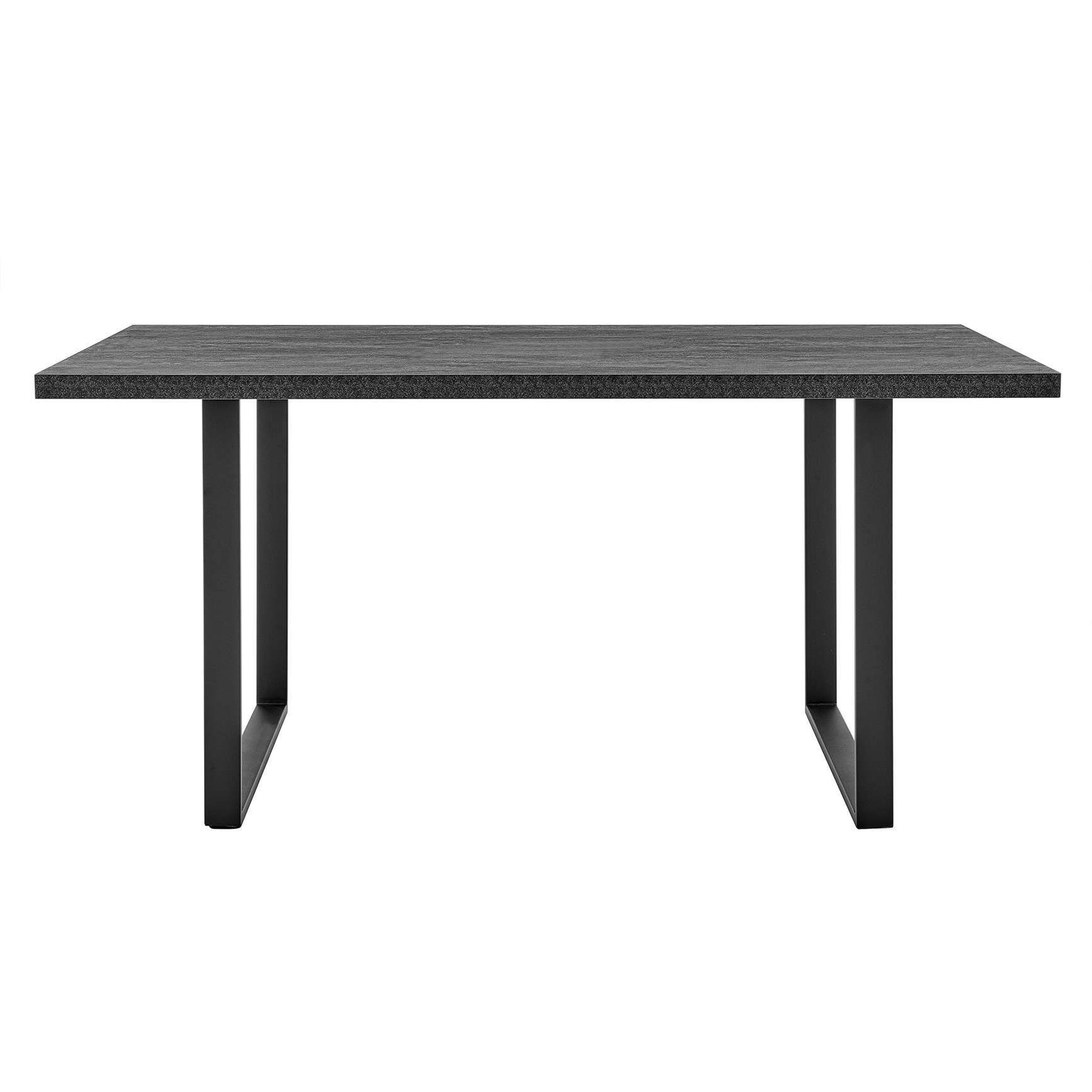 Fenton Dining Table with Charcoal Top and Black Base