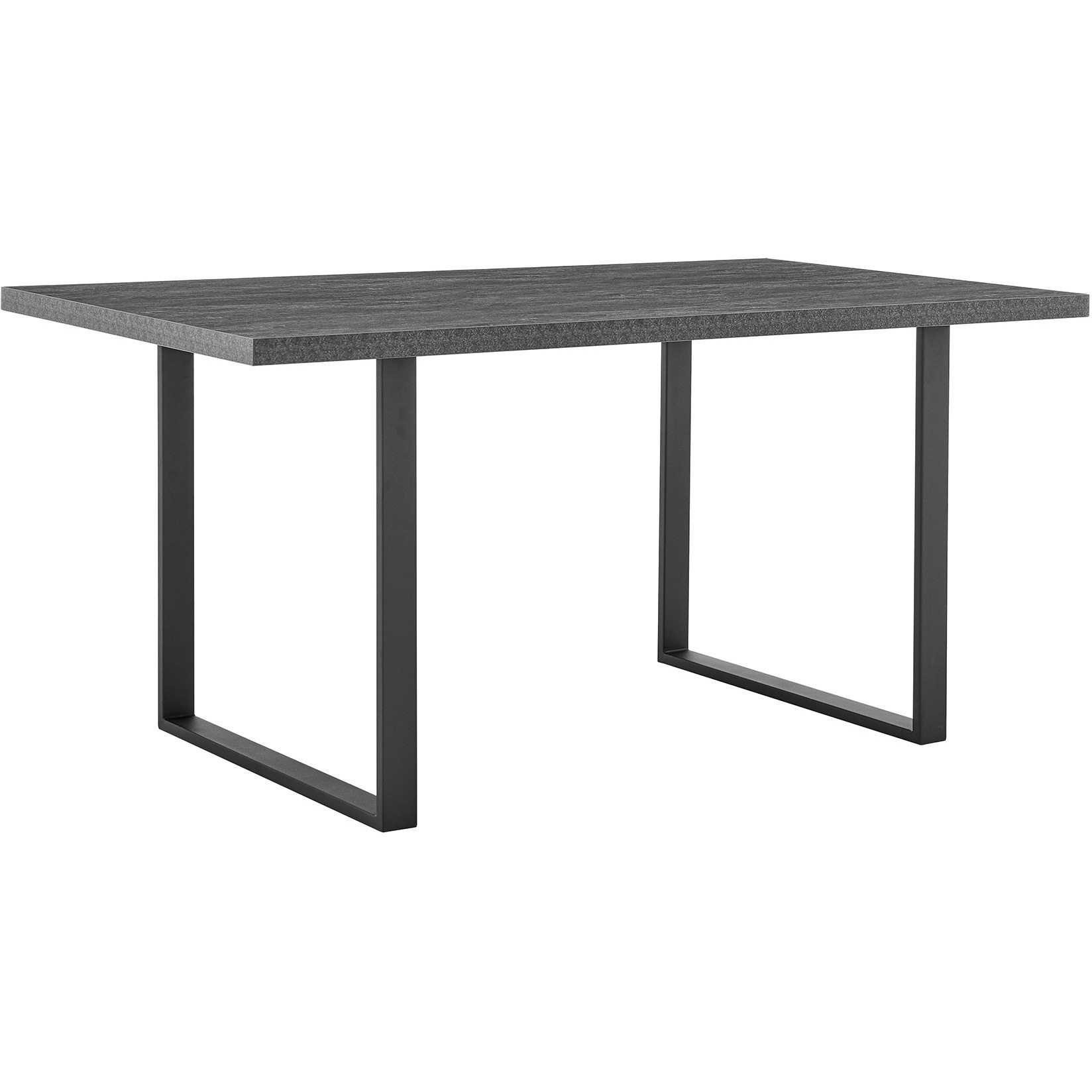 Fenton Dining Table with Charcoal Top and Black Base