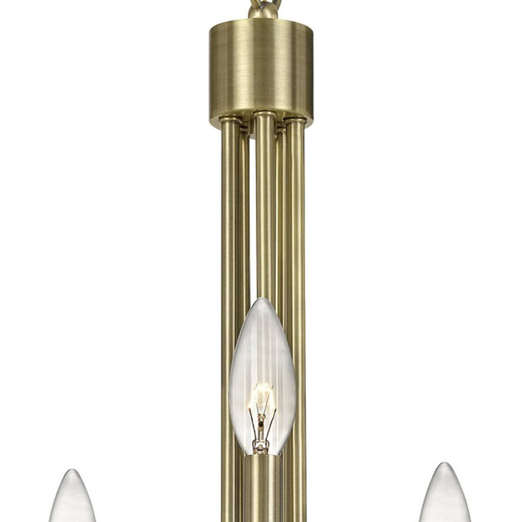 Metal Chandelier with 5 Candelabra Holders, Gold
