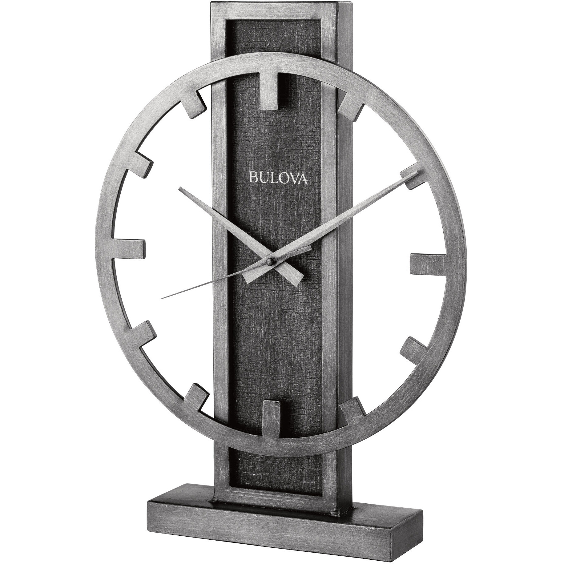 Bulova B1864 Silver Streak Clock