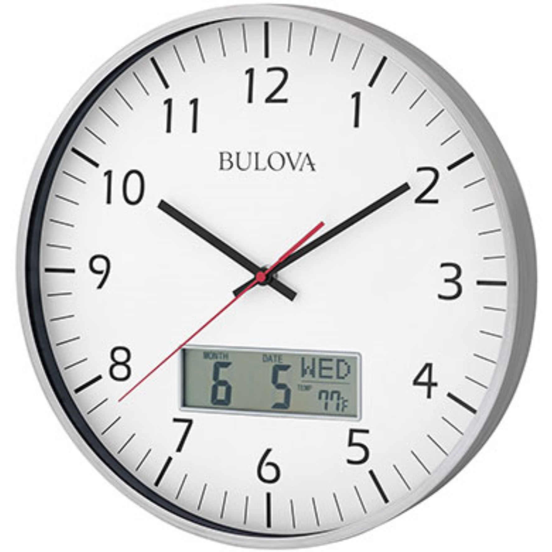 Bulova C4810 Manager Oversized wall Clock