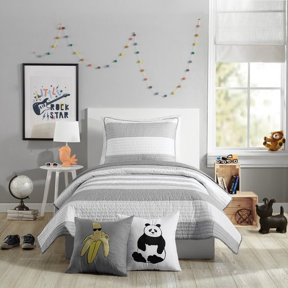 LAVELLE GREY TW QUILT SET-2PC