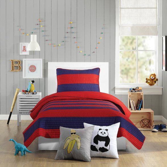 LAVELLE RED TW QUILT SET-2PC