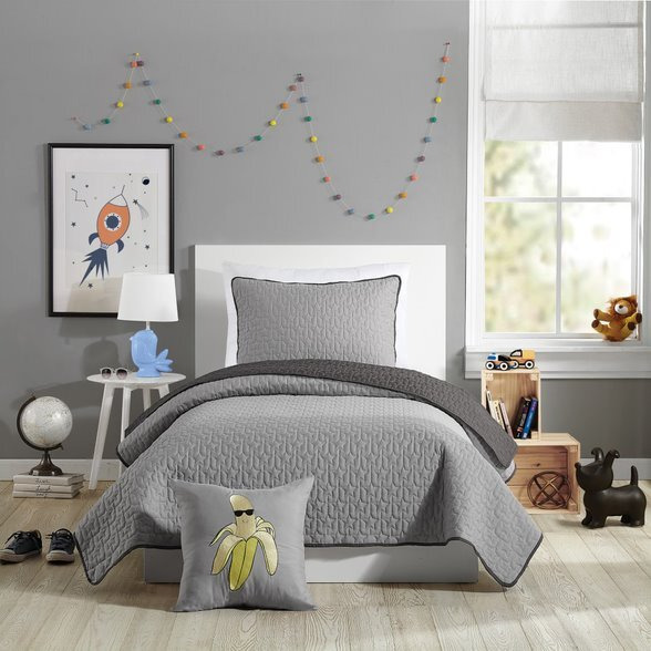 COTY GREY TW QUILT SET-2PC