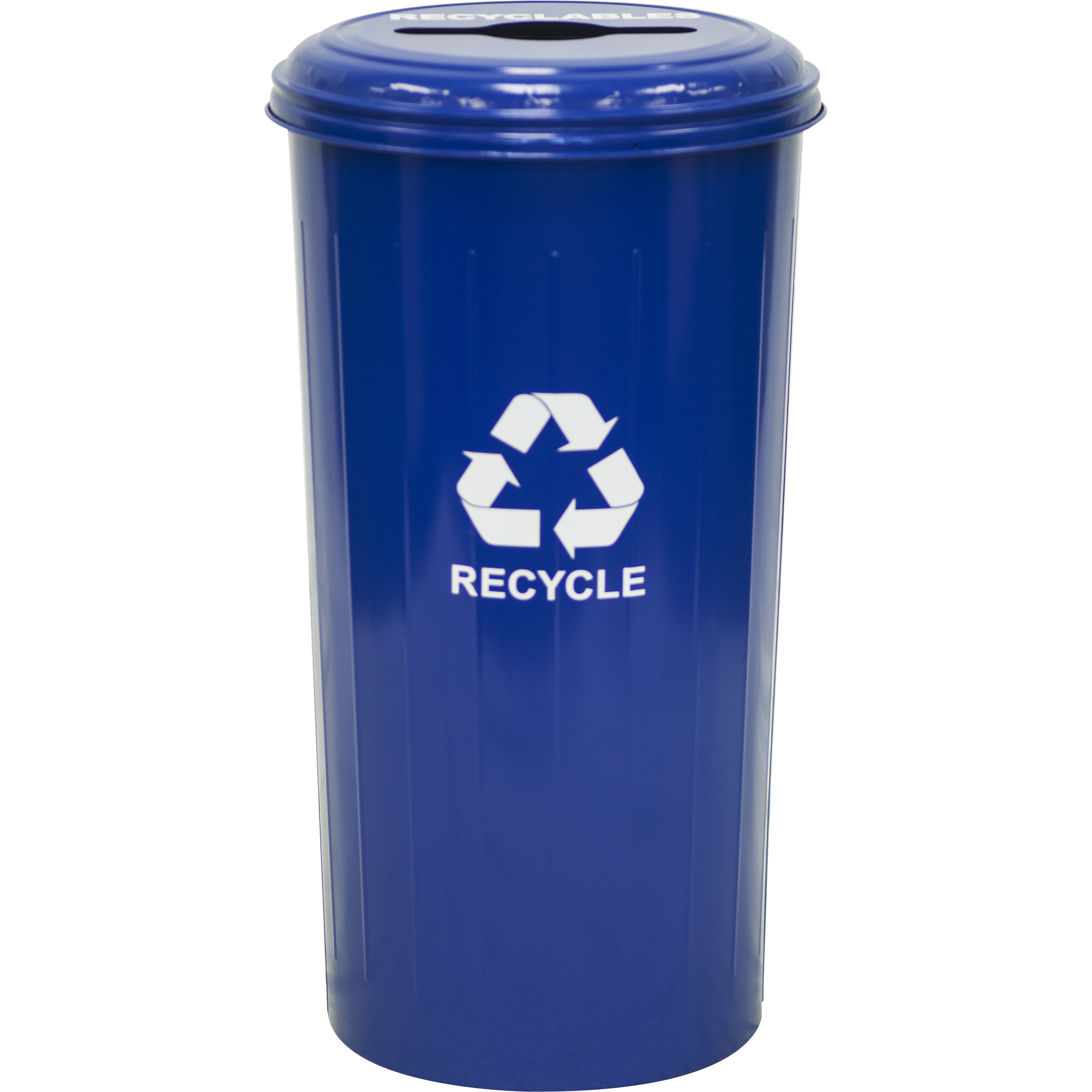 10/1CTDB-VV Ergode Combo Recycling Container - Tall Round Wastebasket for Cans and Paper Recycling - Durable Steel Construction - Space-Saving Design