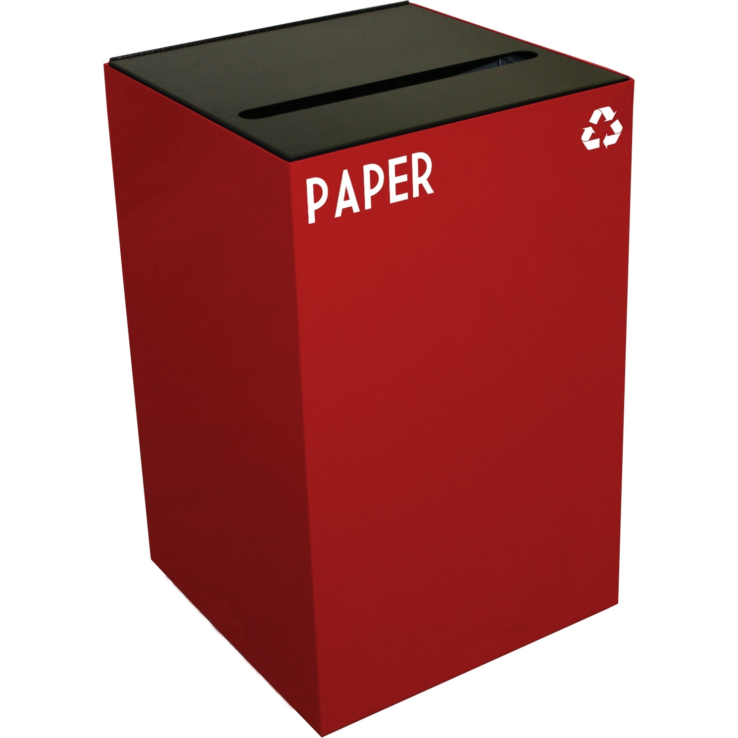 24GC02-SC-VV Ergode Recycling Containers - Compact & Customizable Square Shape, 4 Sizes, 4 Colors, 4 Lid Options, Durable Steel Construction