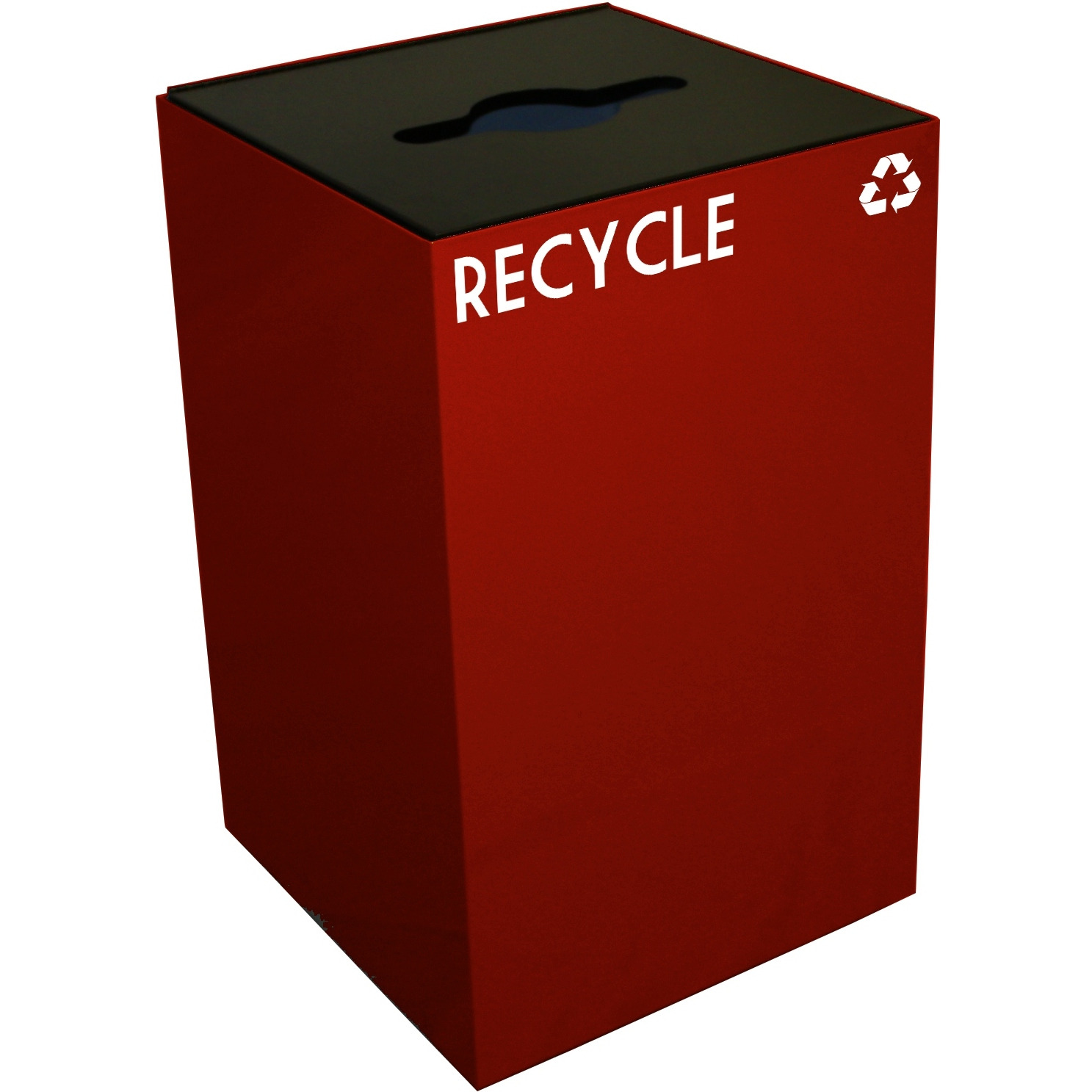 24GC04-SC-VV Ergode Recycling Containers - Compact & Customizable Square Shape, 4 Sizes, 4 Colors, 4 Lid Options, Durable Steel Construction