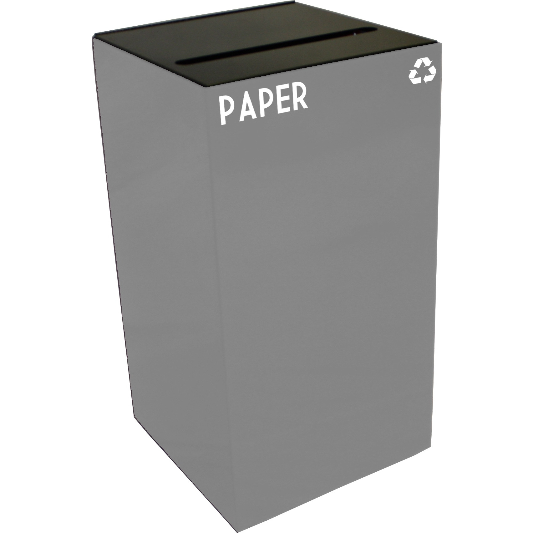 28GC02-SL-VV Ergode Recycling Containers - Compact, Space Efficient, Customizable Sizes, Colors, and Lid Options, Durable Steel Construction