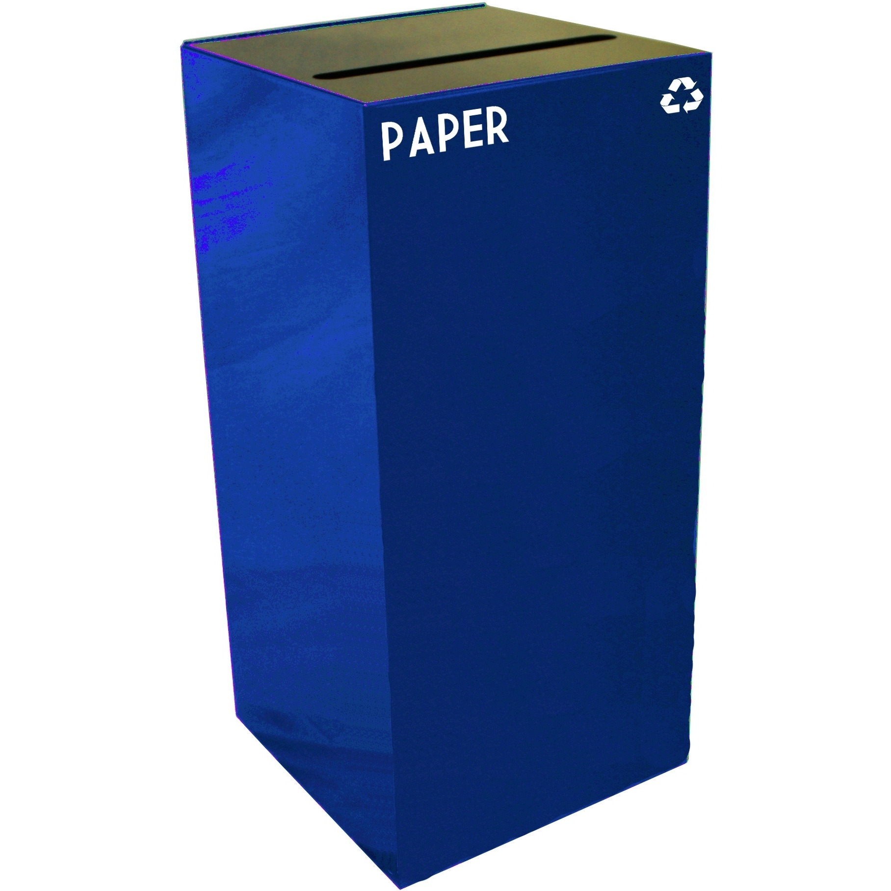 32GC02-BL-VV Ergode Recycling Containers - Compact, Customizable, Durable Steel Construction - 4 Sizes, 4 Colors, 4 Lid Options