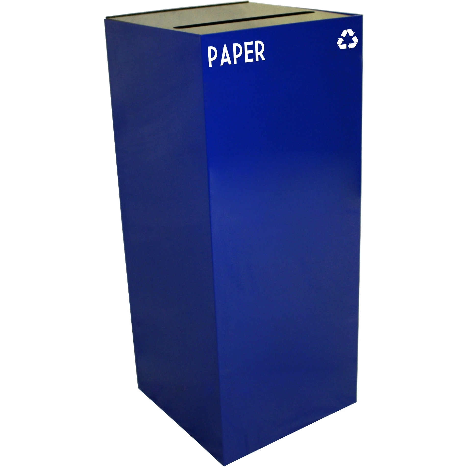 36GC02-BL-VV Ergode Recycling Containers - Compact & Customizable Square Shape, 4 Sizes, 4 Colors, 4 Lid Options, Durable Steel Construction