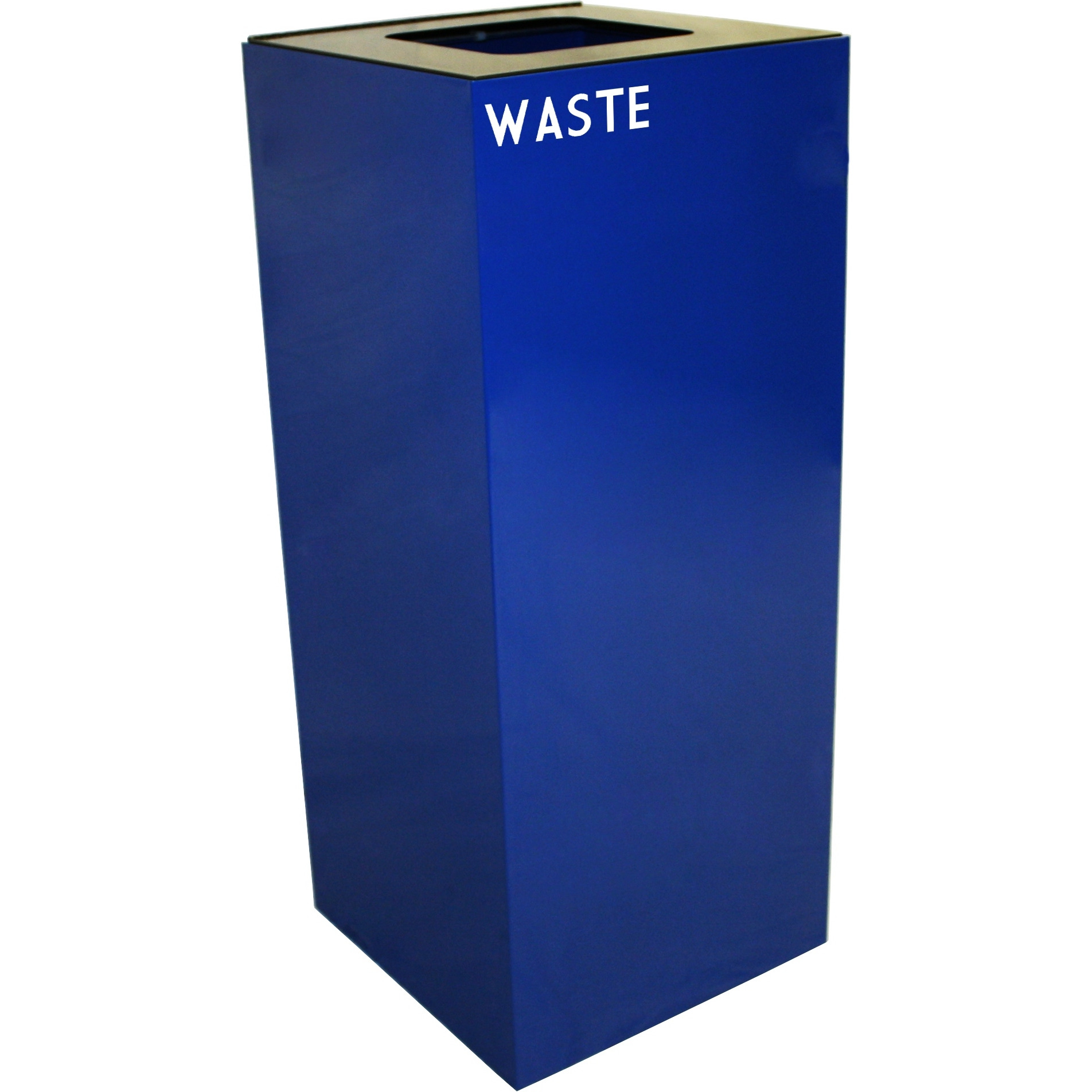 36GC03-BL-VV Ergode Recycling Containers - Compact, Customizable, Durable Steel Bins with 4 Sizes, 4 Colors, and 4 Lid Options