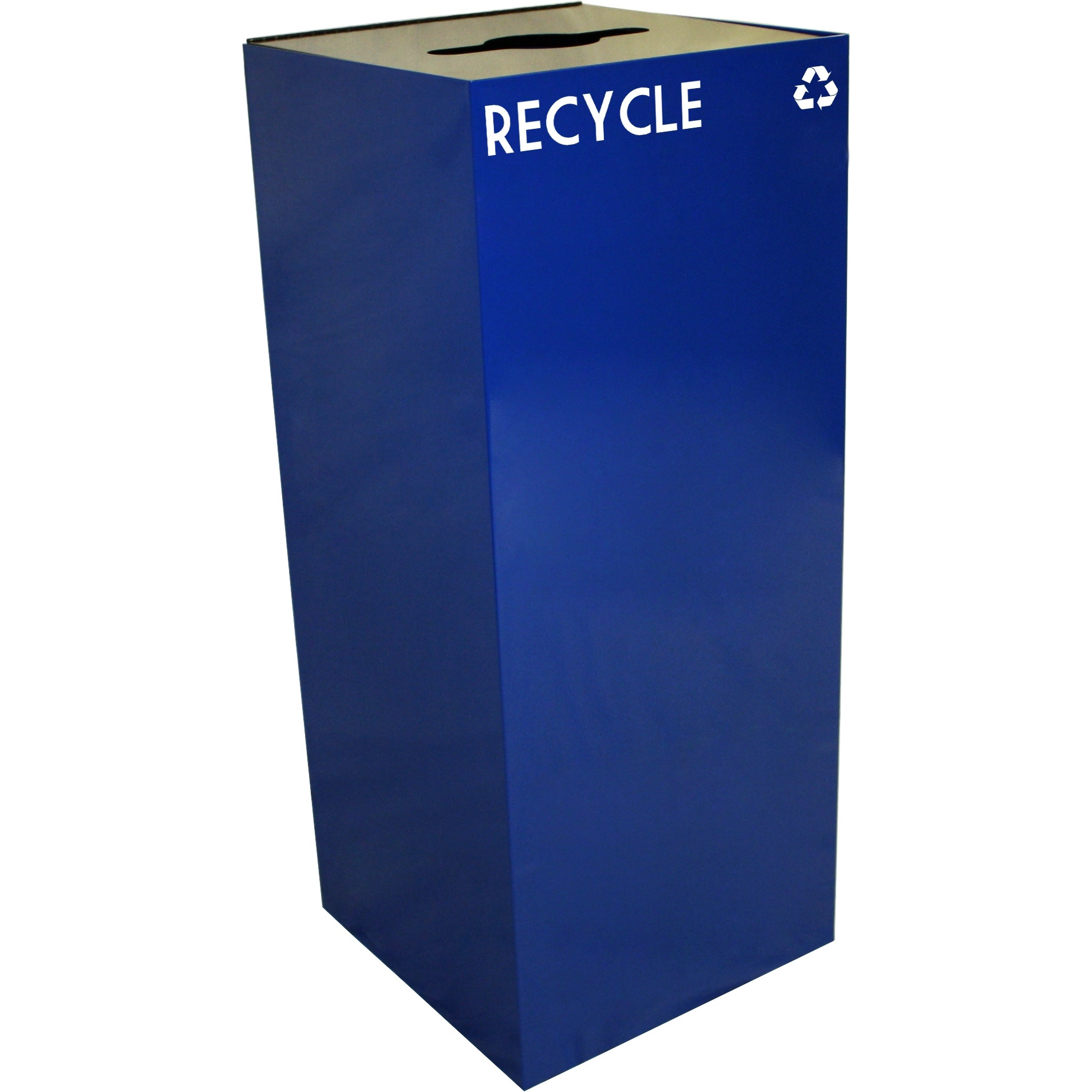 36GC04-BL-VV Ergode Recycling Containers - Compact, Customizable, Durable Steel Bins with 4 Sizes, 4 Colors, and 4 Lid Choices