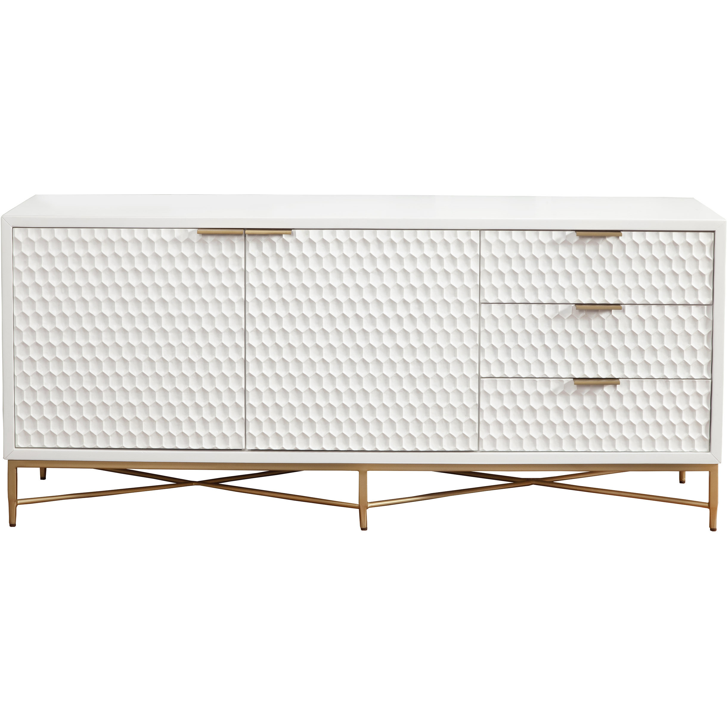 White Pearl TV Console