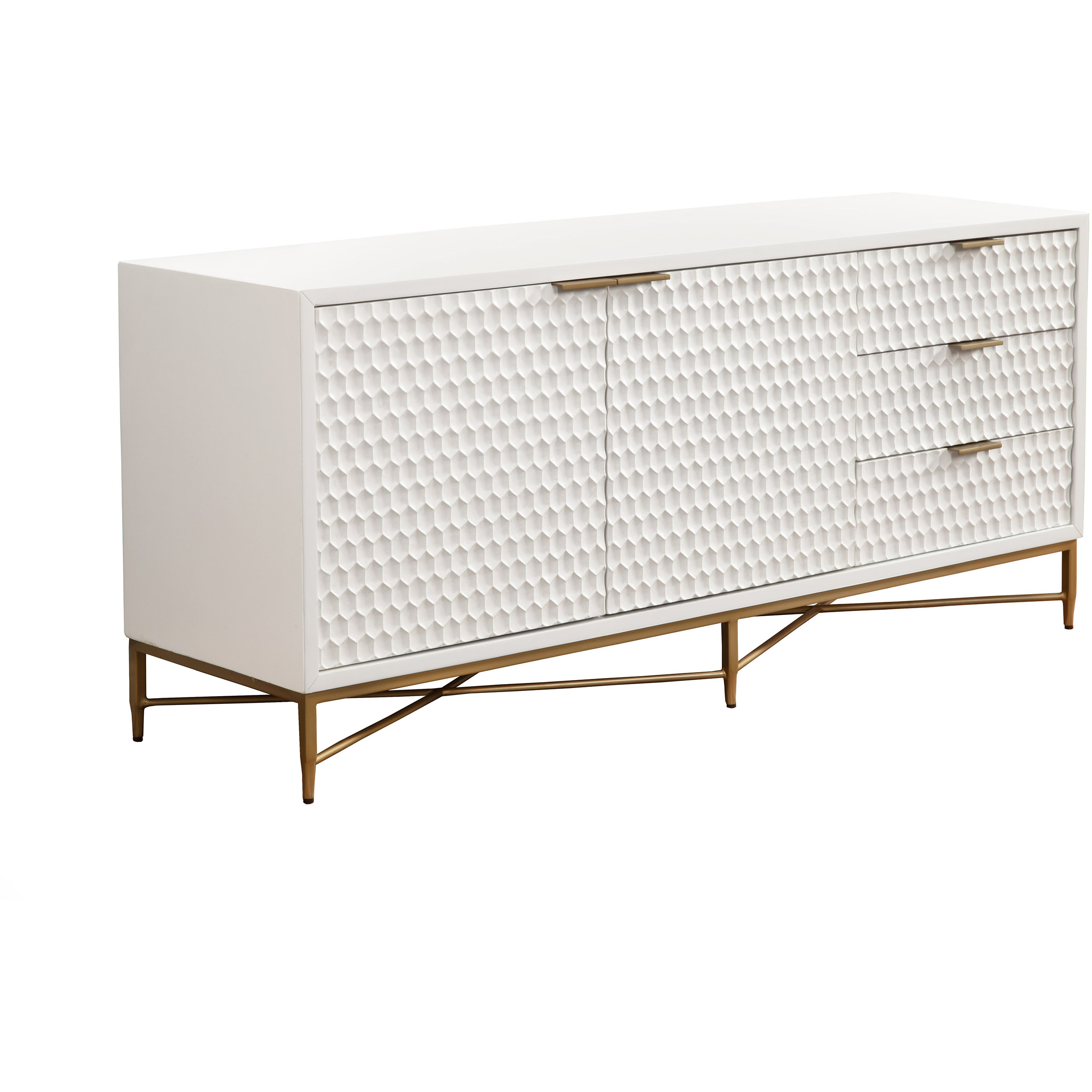 White Pearl TV Console