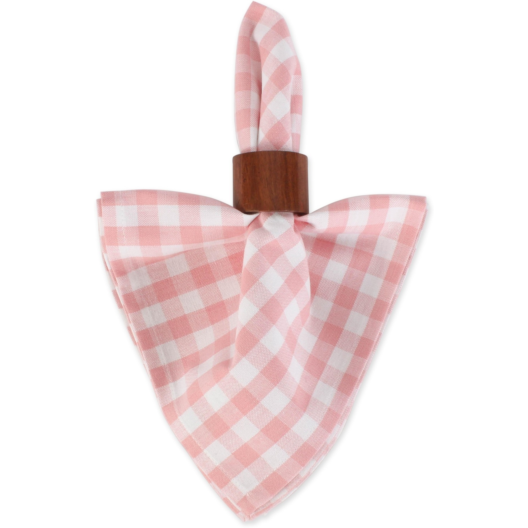 Pink & White Gingham Napkin Set/4