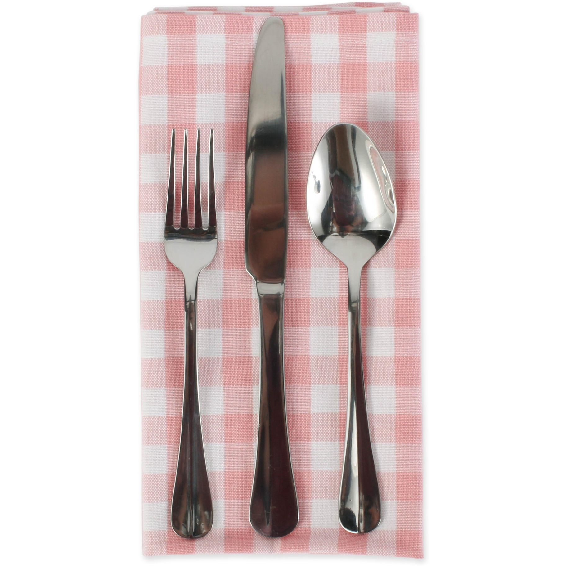 Pink & White Gingham Napkin Set/4