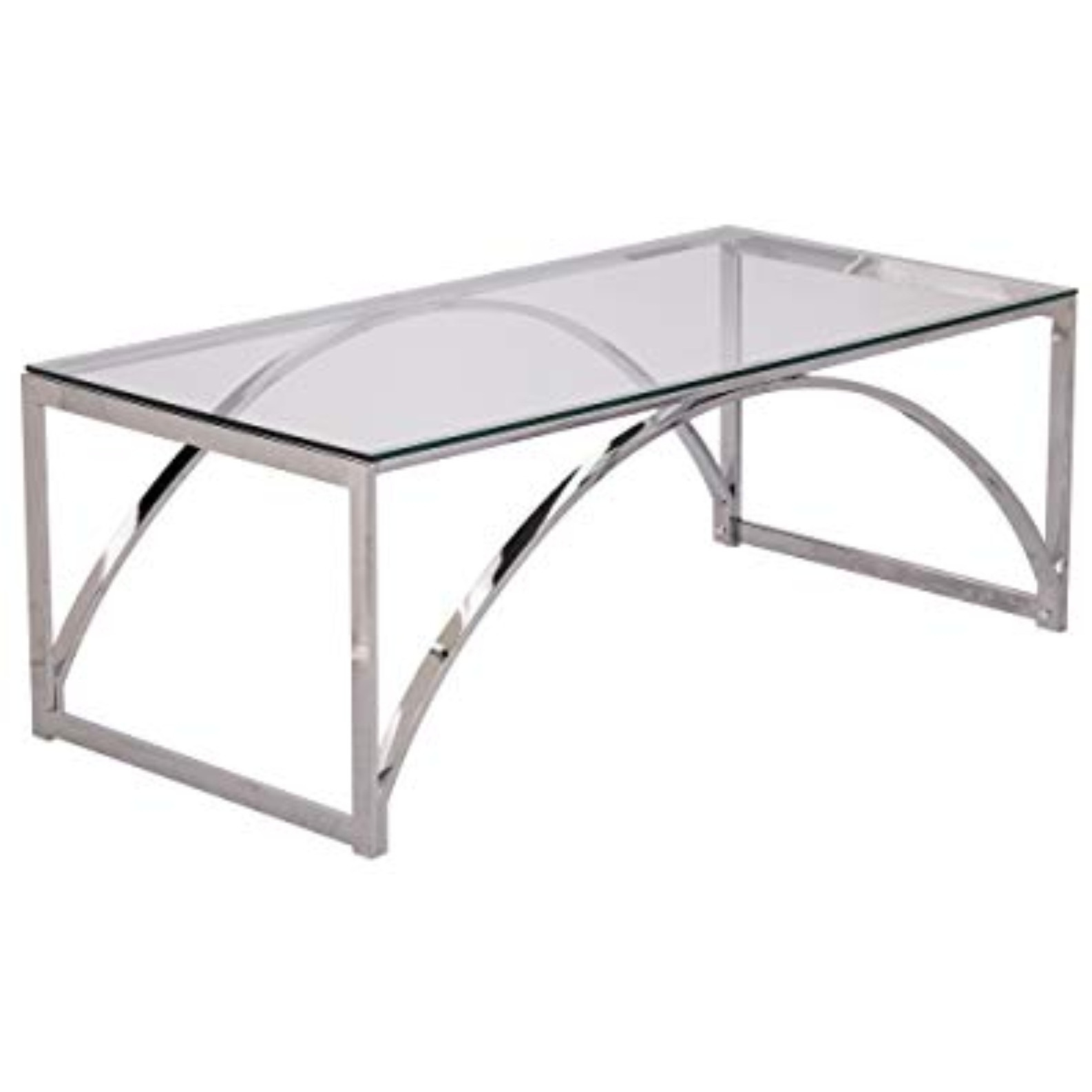 Stevenly Glass-Top Cocktail Table
