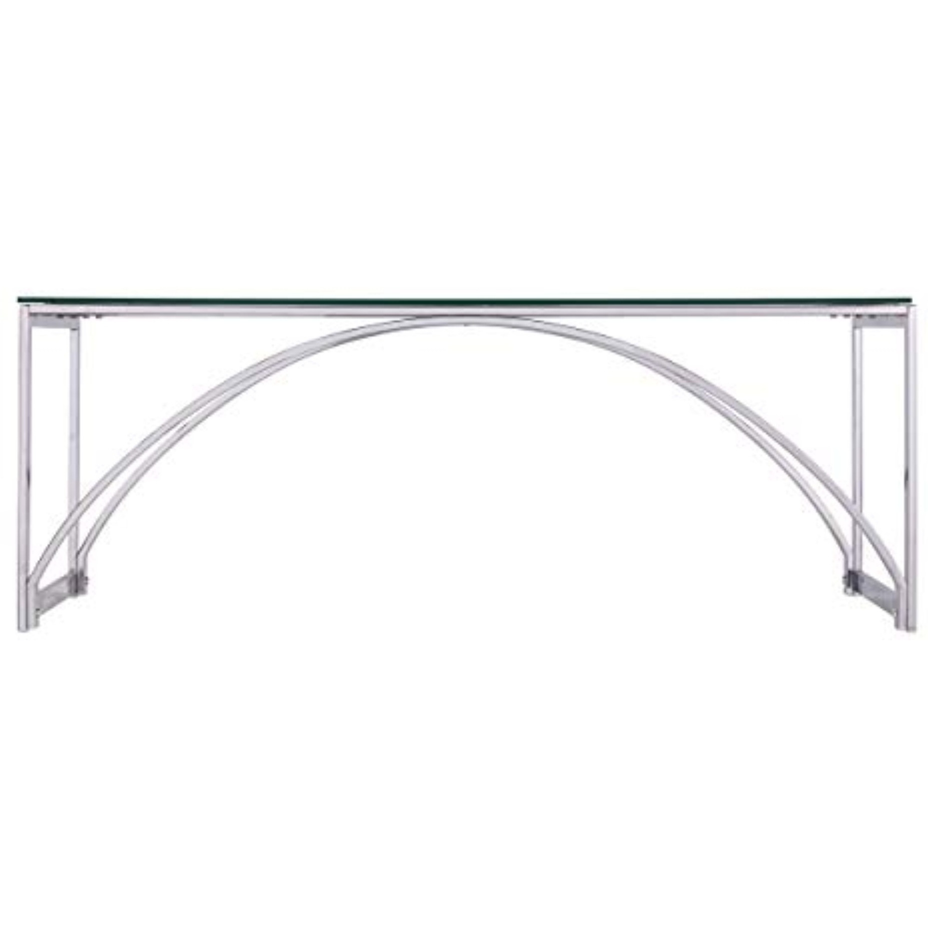 Stevenly Glass-Top Cocktail Table