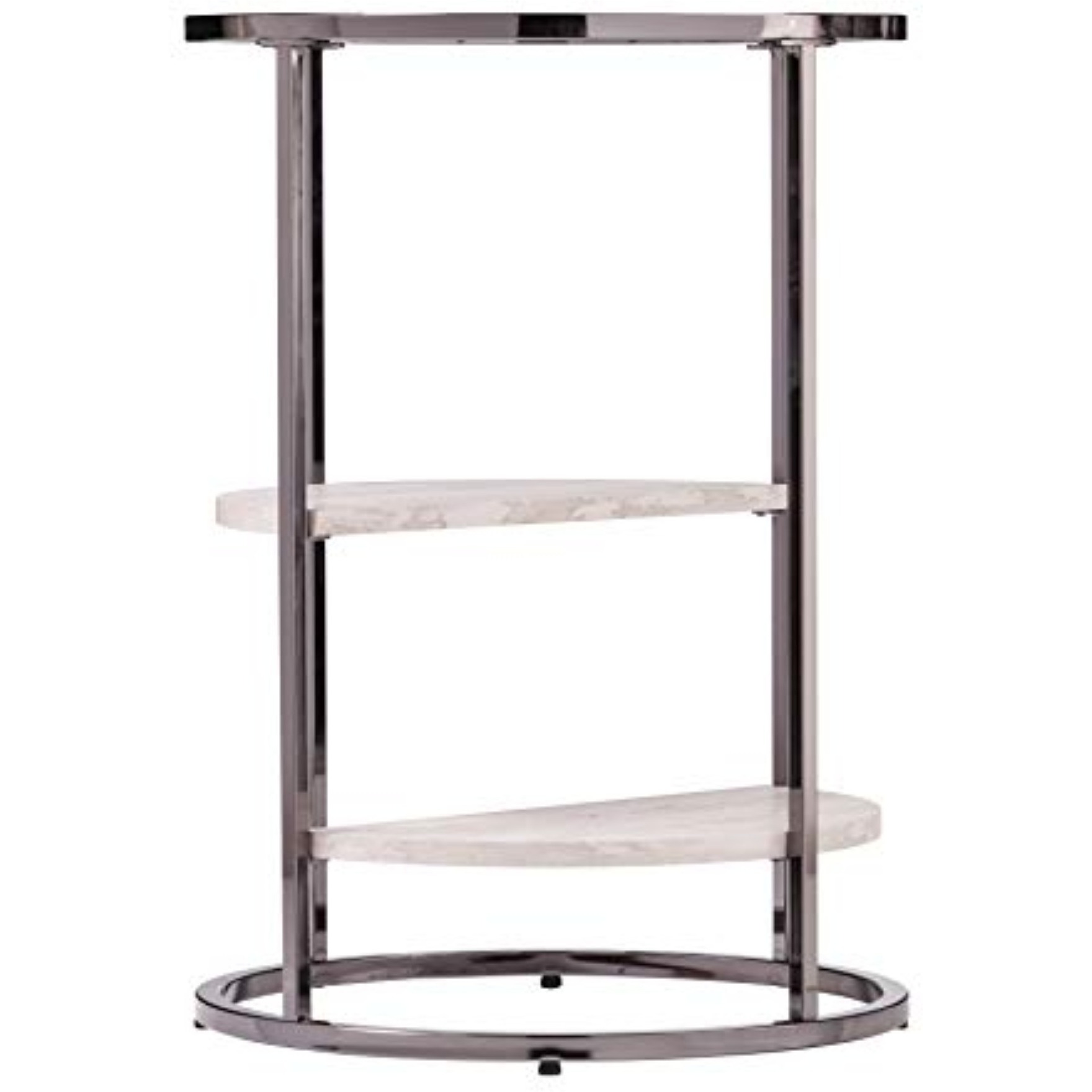 Ledermore Round Side Table w/ Faux Stone