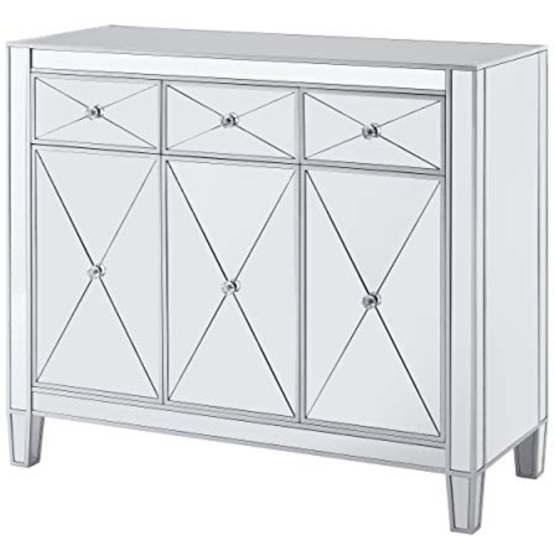 Mirage 3-Door Mirrored Cabinet