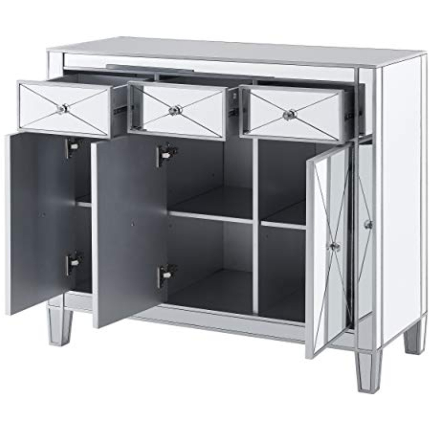 Mirage 3-Door Mirrored Cabinet