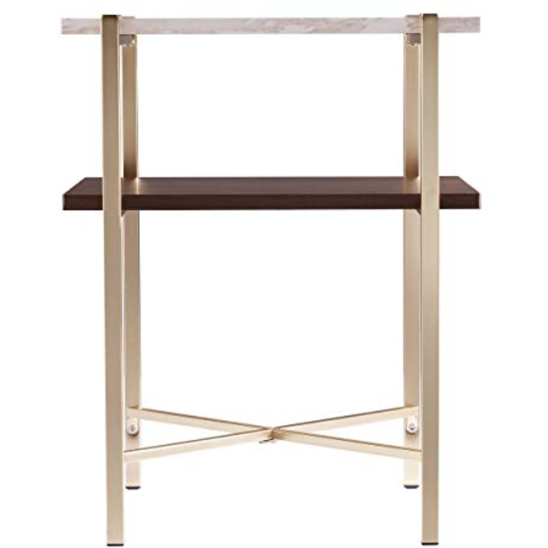 Ardmillan Square Faux Marble End Table w/ Storage