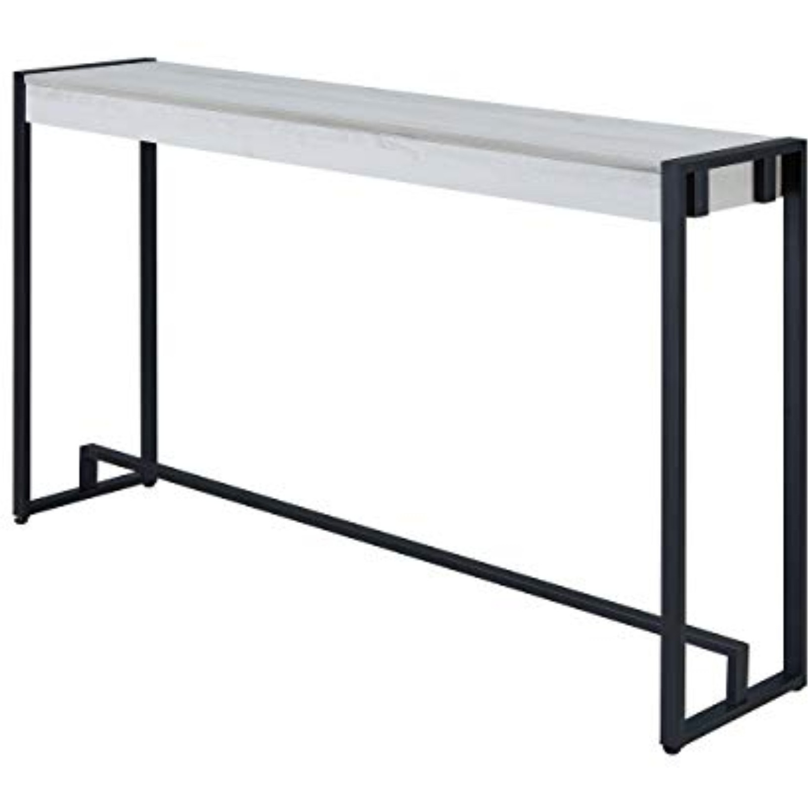 Macen Console - Black w/ Distressed White