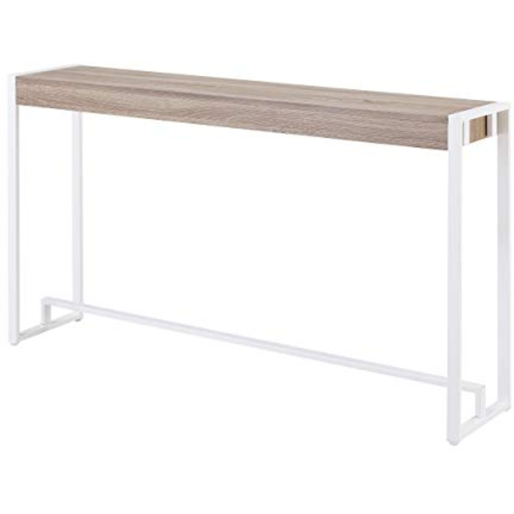 Macen Console - Mocha Gray w/ White