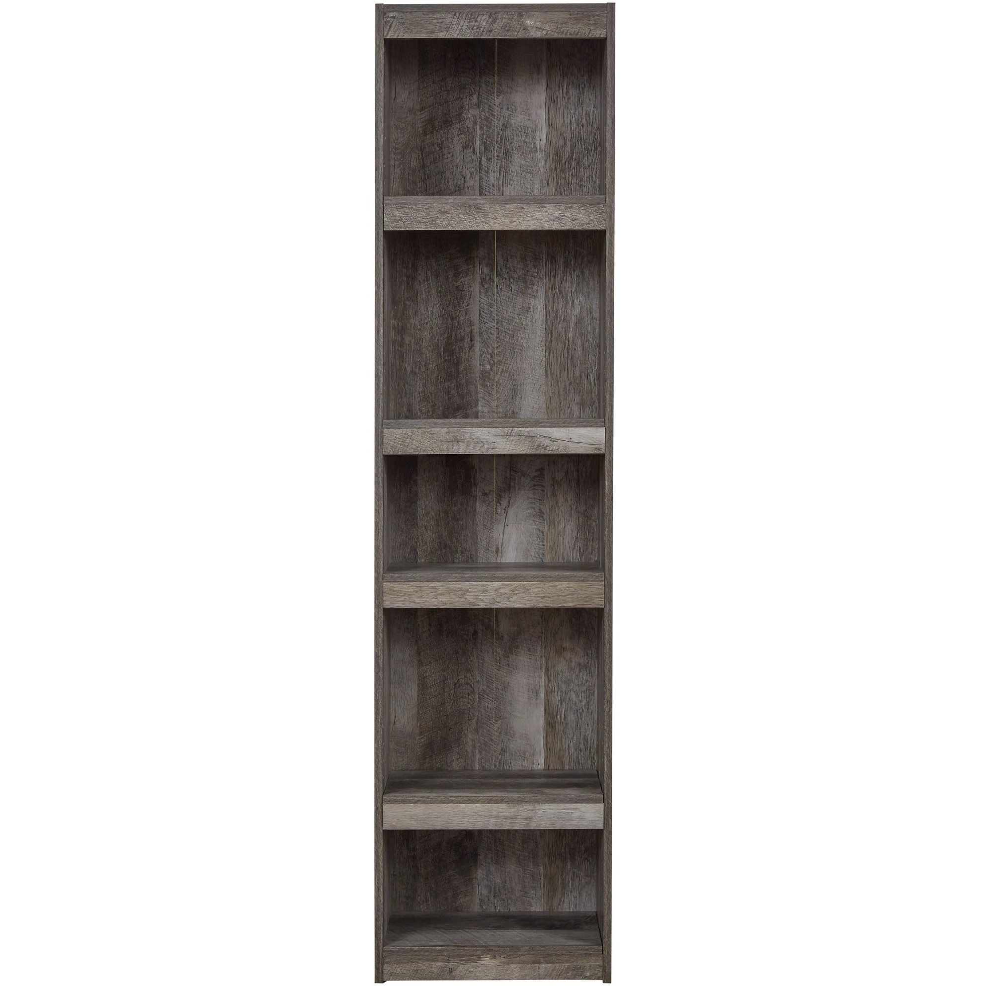 72 Inches 5 Tier Wooden Pier with Adjustable Shelves, Gray