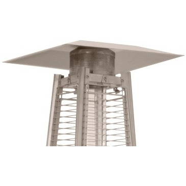 AZ Patio Heaters Glass Tube Patio Heater in Hammered Bronze