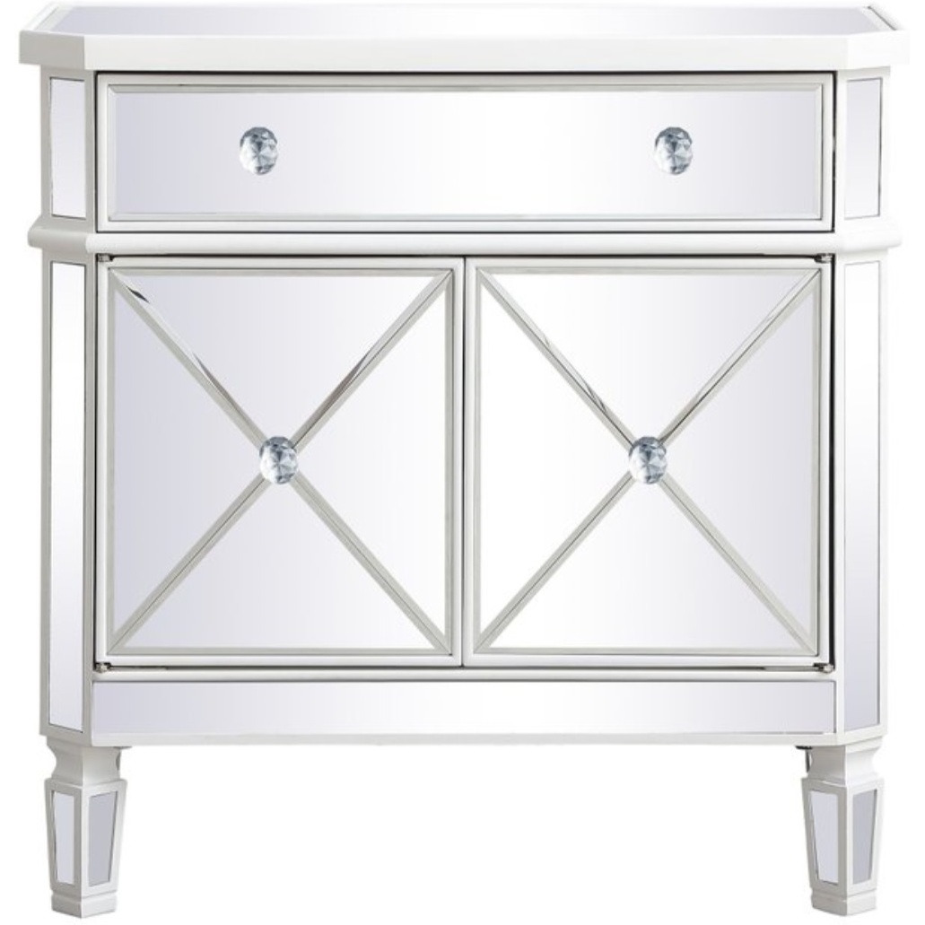 32 inch mirrored cabinet in antique white