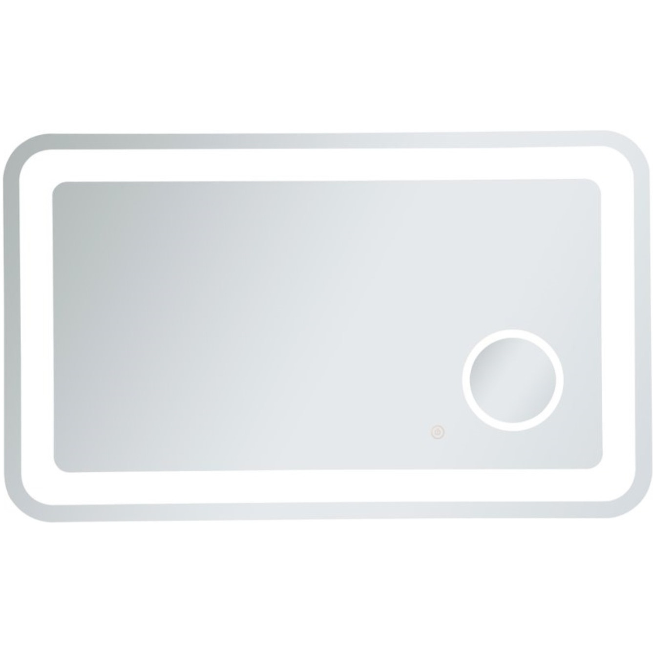 Lux 24in x 40in Hardwired LED mirror with magnifier and color changing temperature 3000K/4200K/6000K