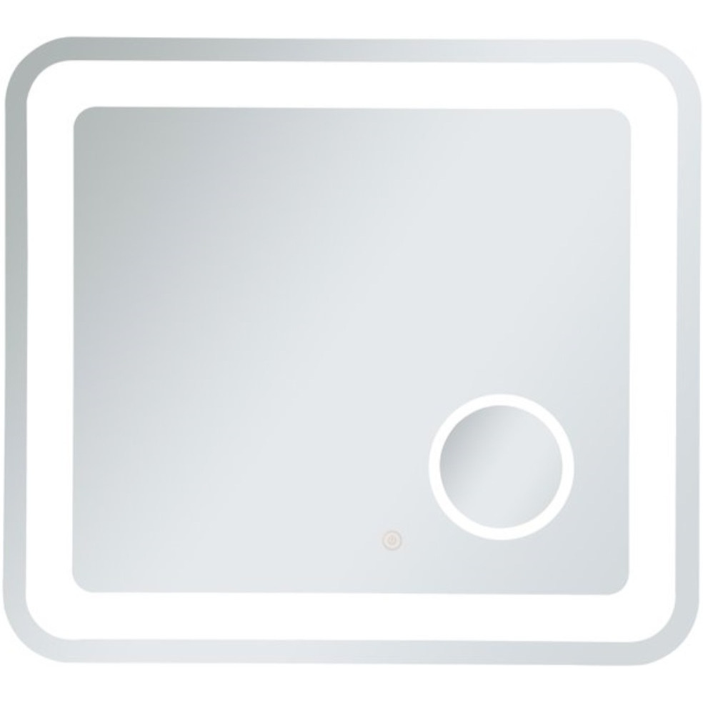 Lux 27in x 30in Hardwired LED mirror with magnifier and color changing temperature 3000K/4200K/6000K