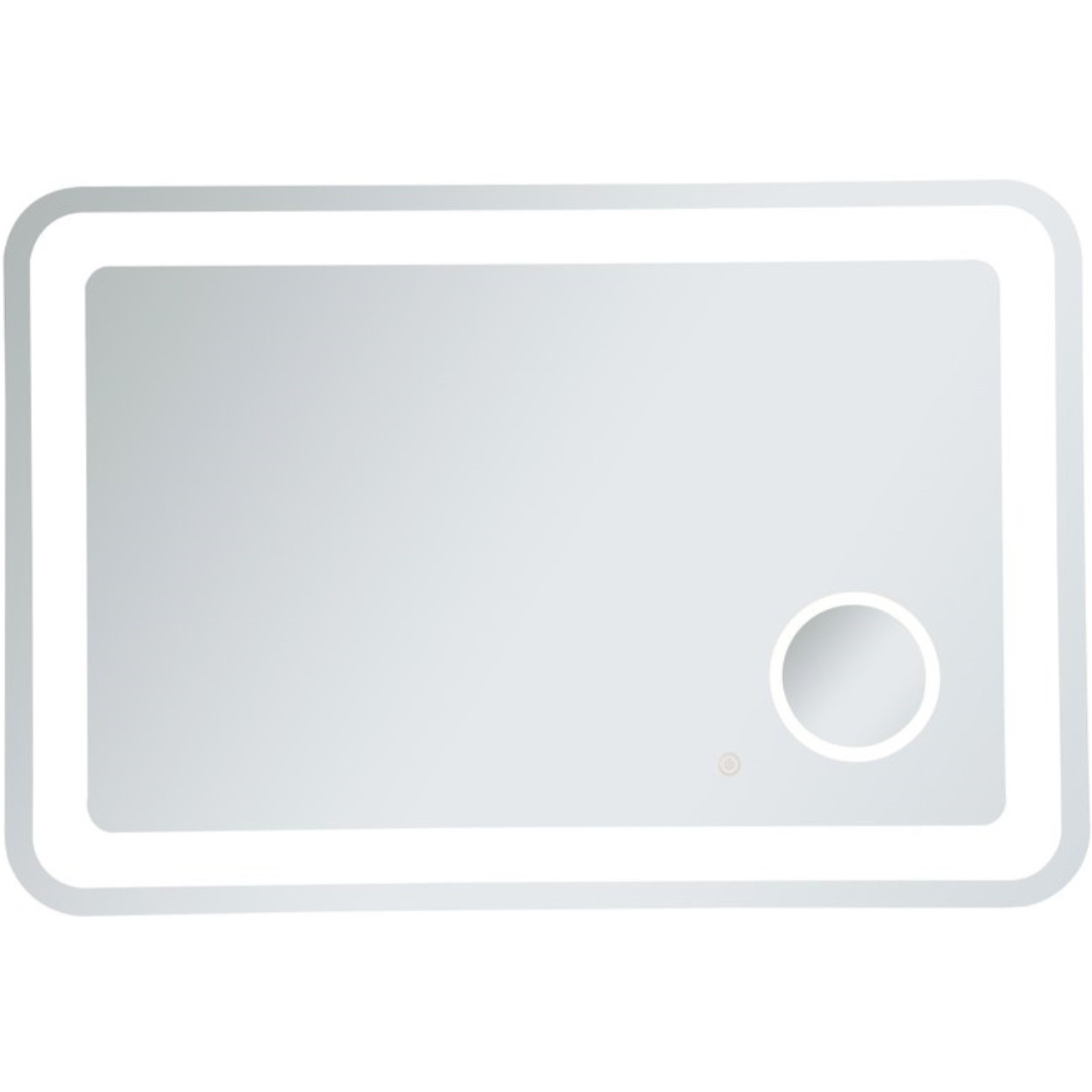 Lux 27in x 40in Hardwired LED mirror with magnifier and color changing temperature 3000K/4200K/6000K