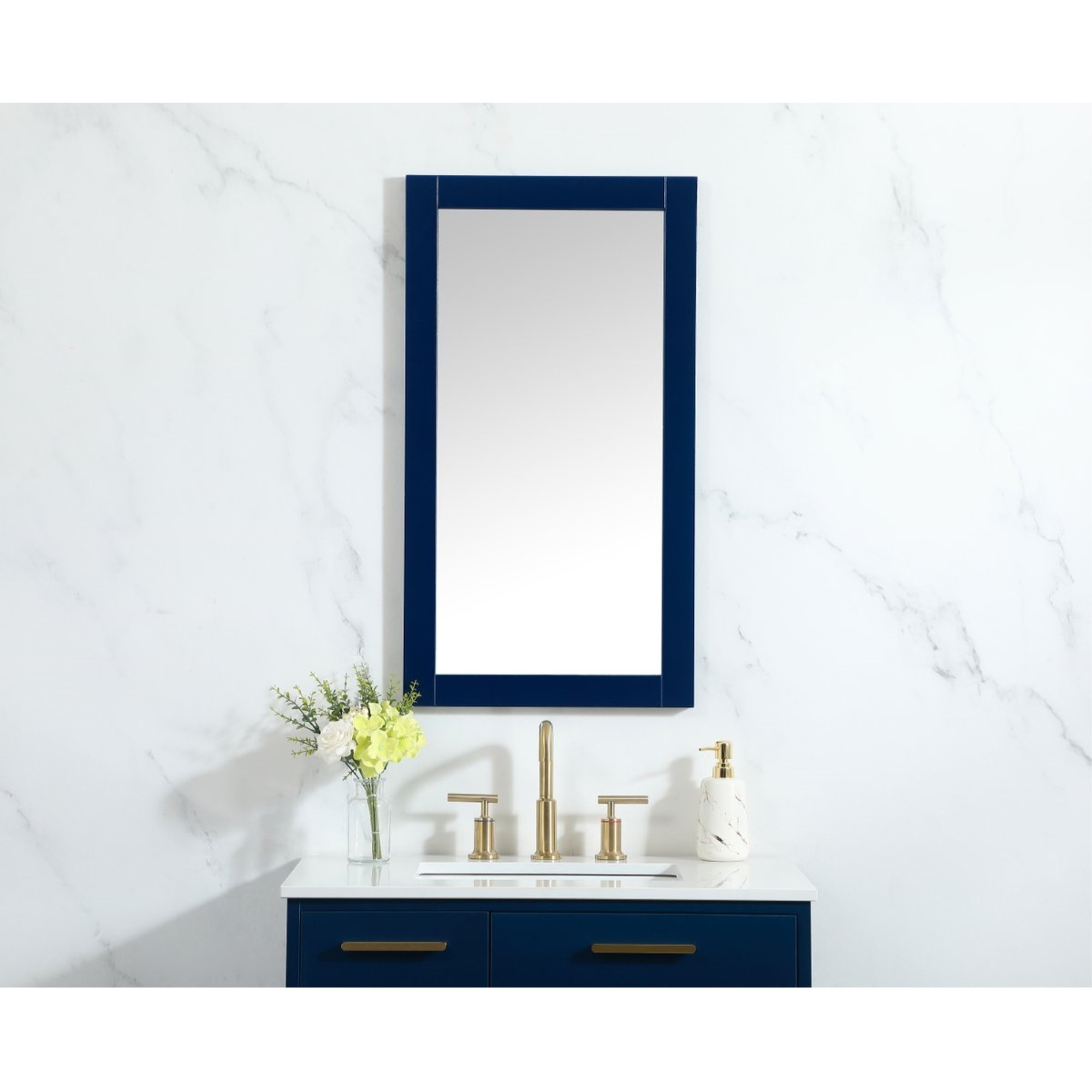 Aqua vanity mirror 18x32 inch in blue