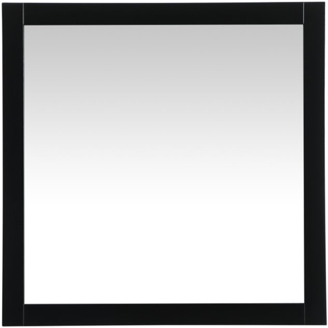 Aqua vanity mirror 36x36 inch in black
