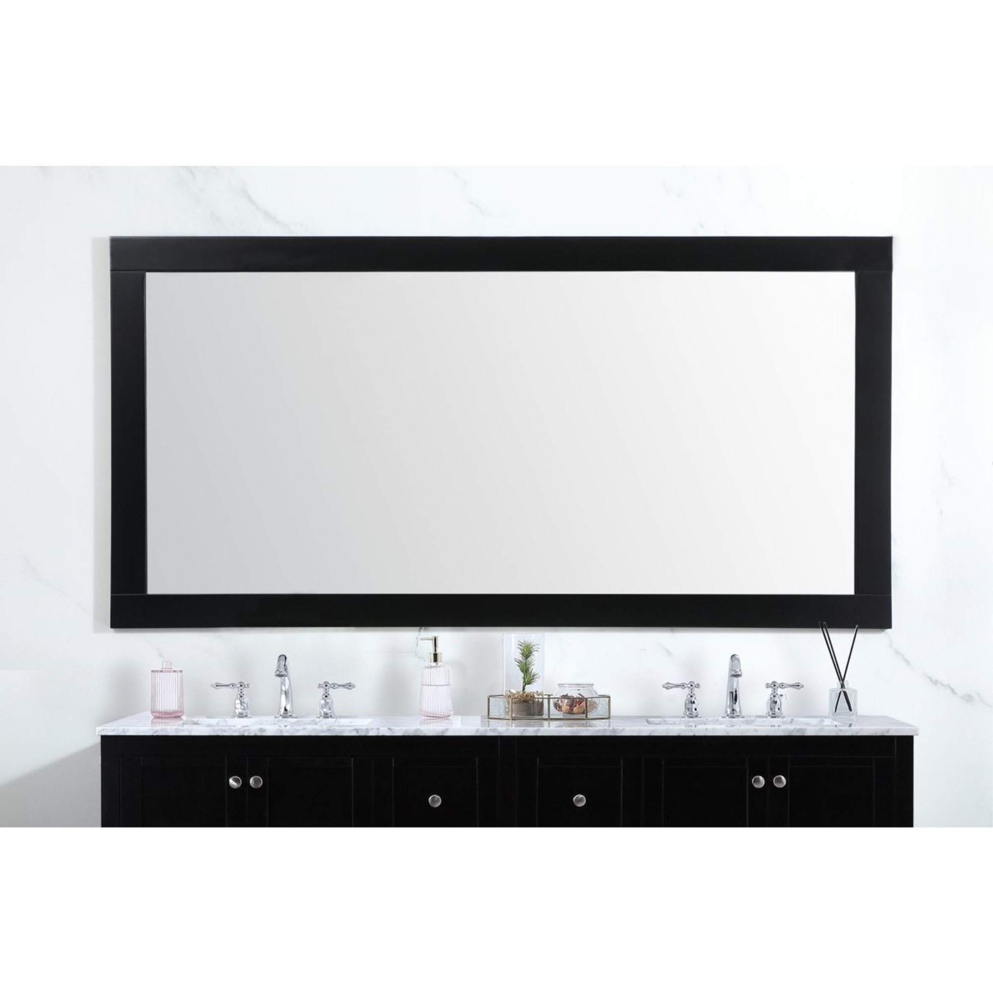 Aqua vanity mirror 72x36 inch in black