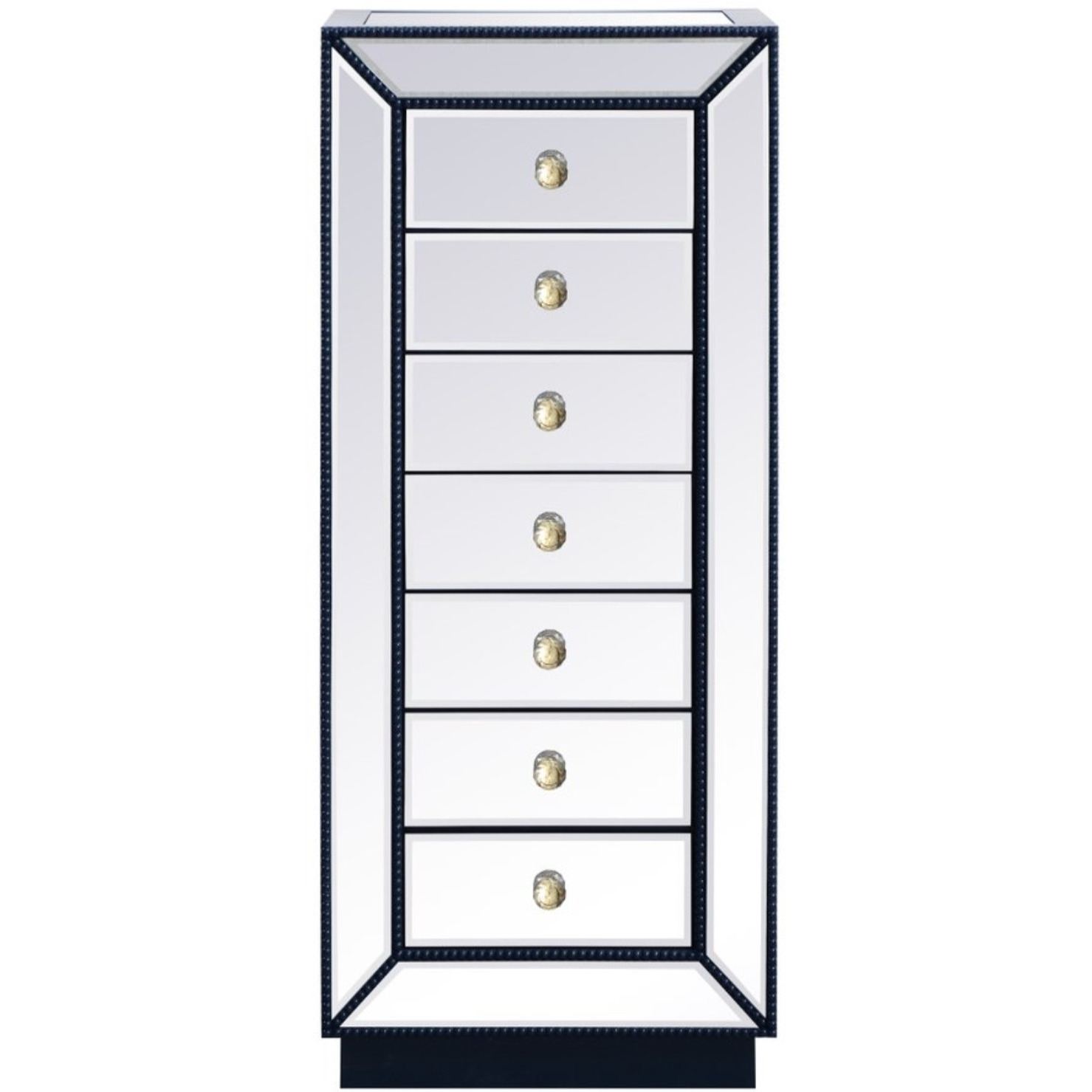 18 inch mirrored lingere chest in blue