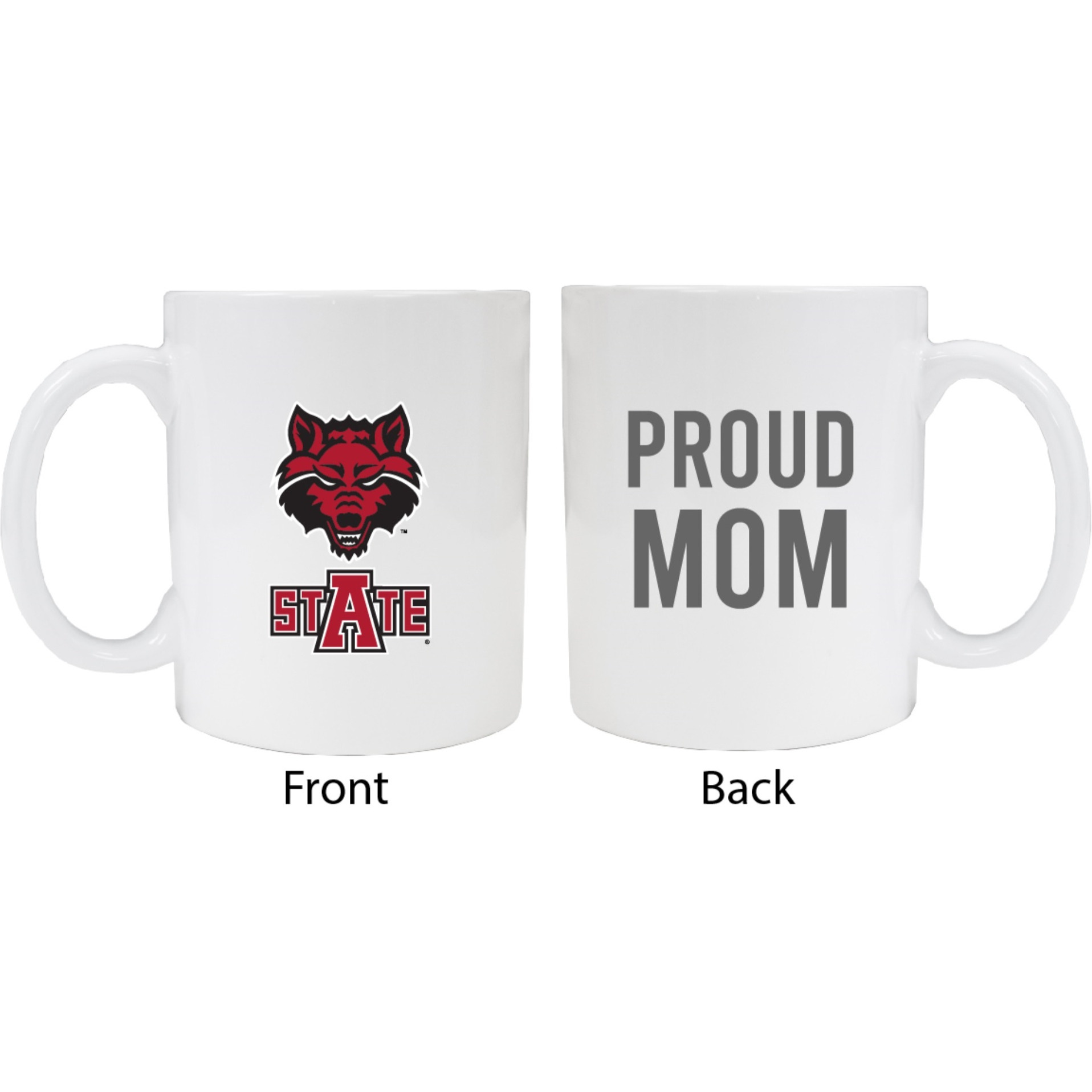Arkansas State Proud Mom White Ceramic Coffee Mug