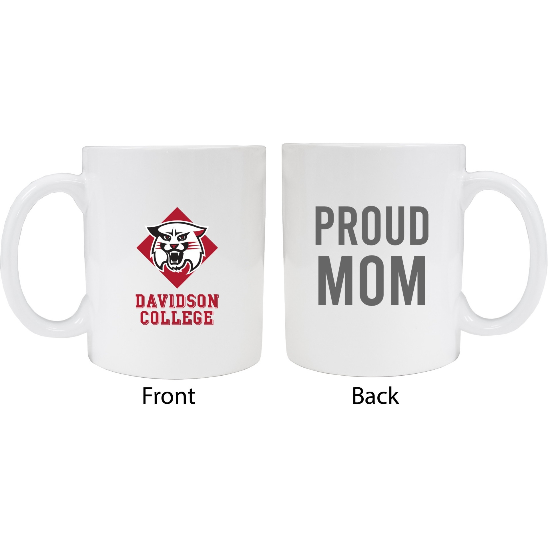 Davidson College Proud Mom White Ceramic Coffee Mug