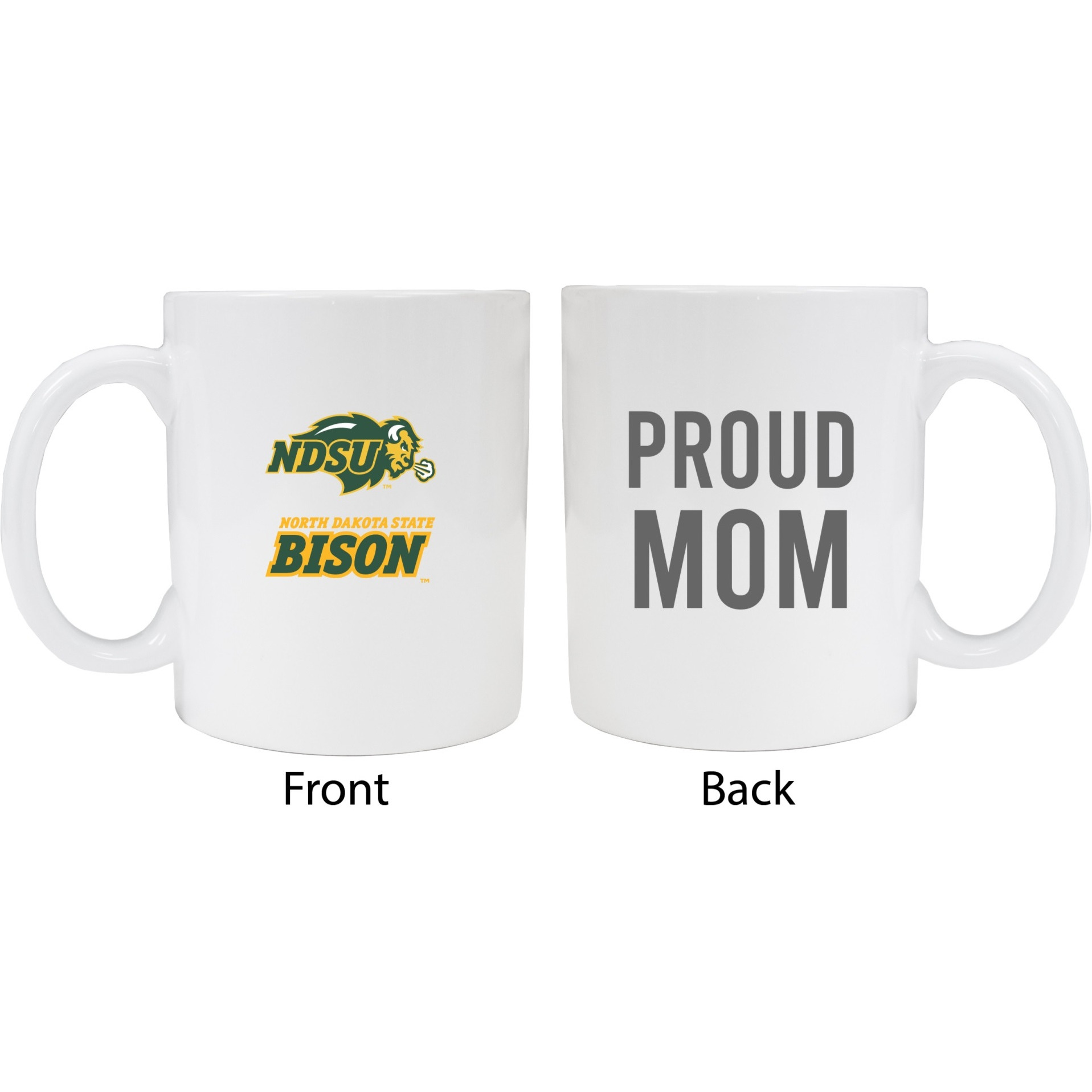 North Dakota State Bison Proud Mom White Ceramic Coffee Mug