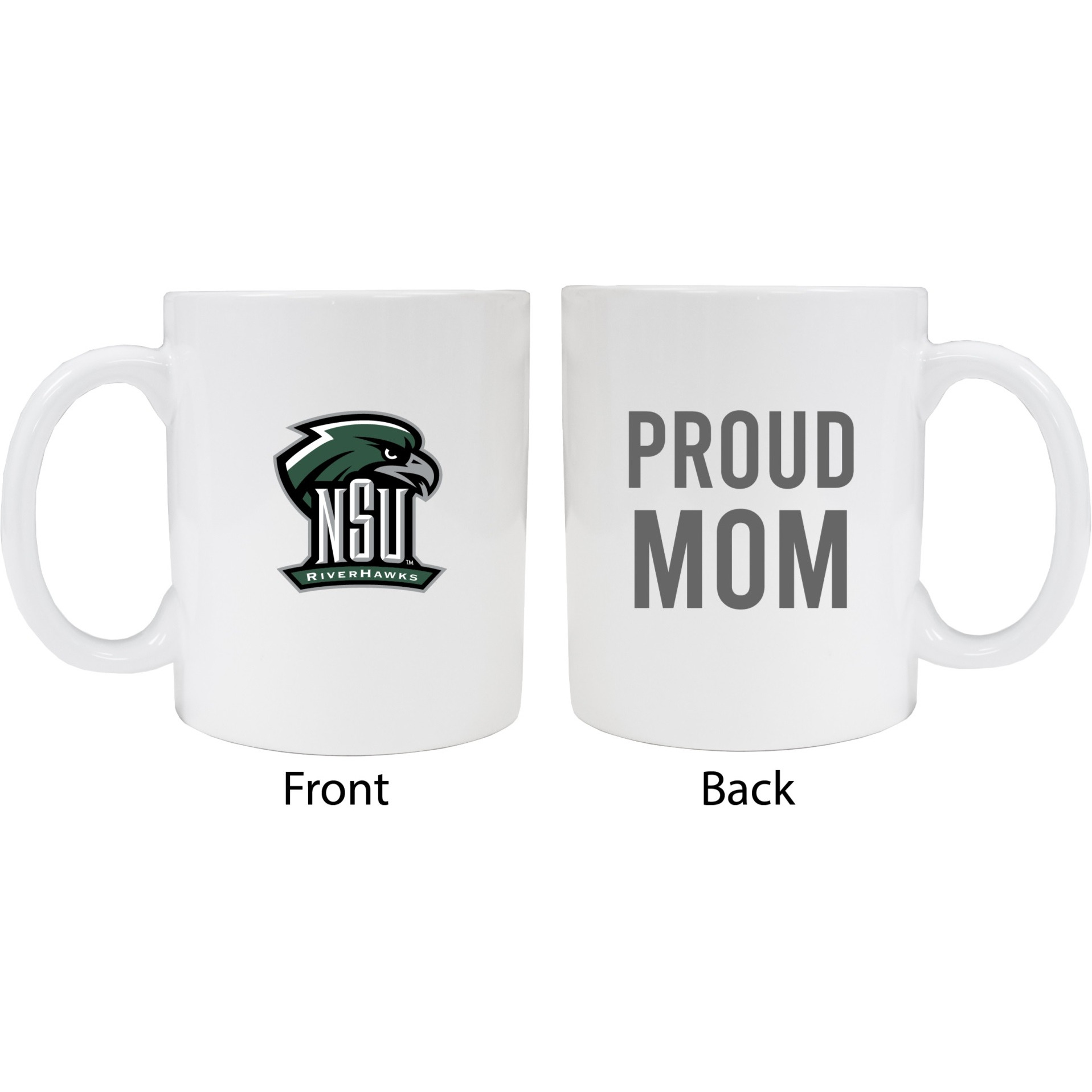 Northeastern State University Riverhawks Proud Mom White Ceramic Coffee Mug