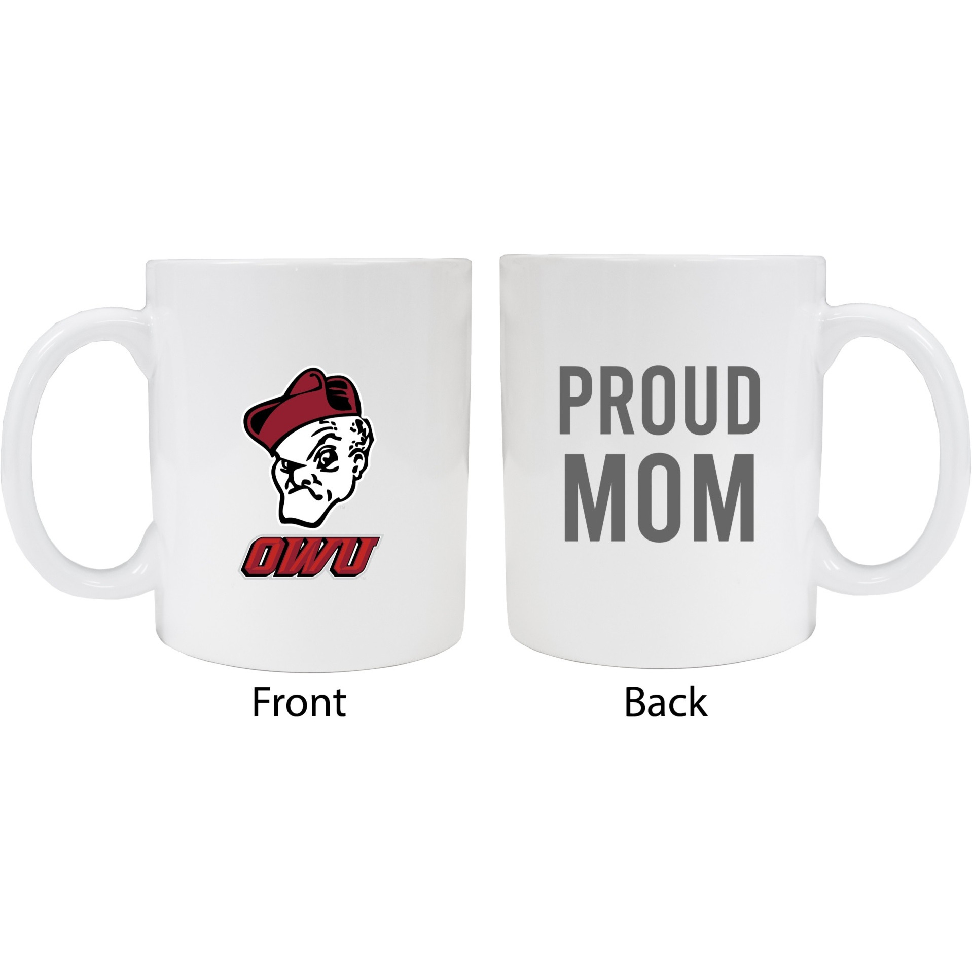 Ohio Wesleyan University Proud Mom White Ceramic Coffee Mug