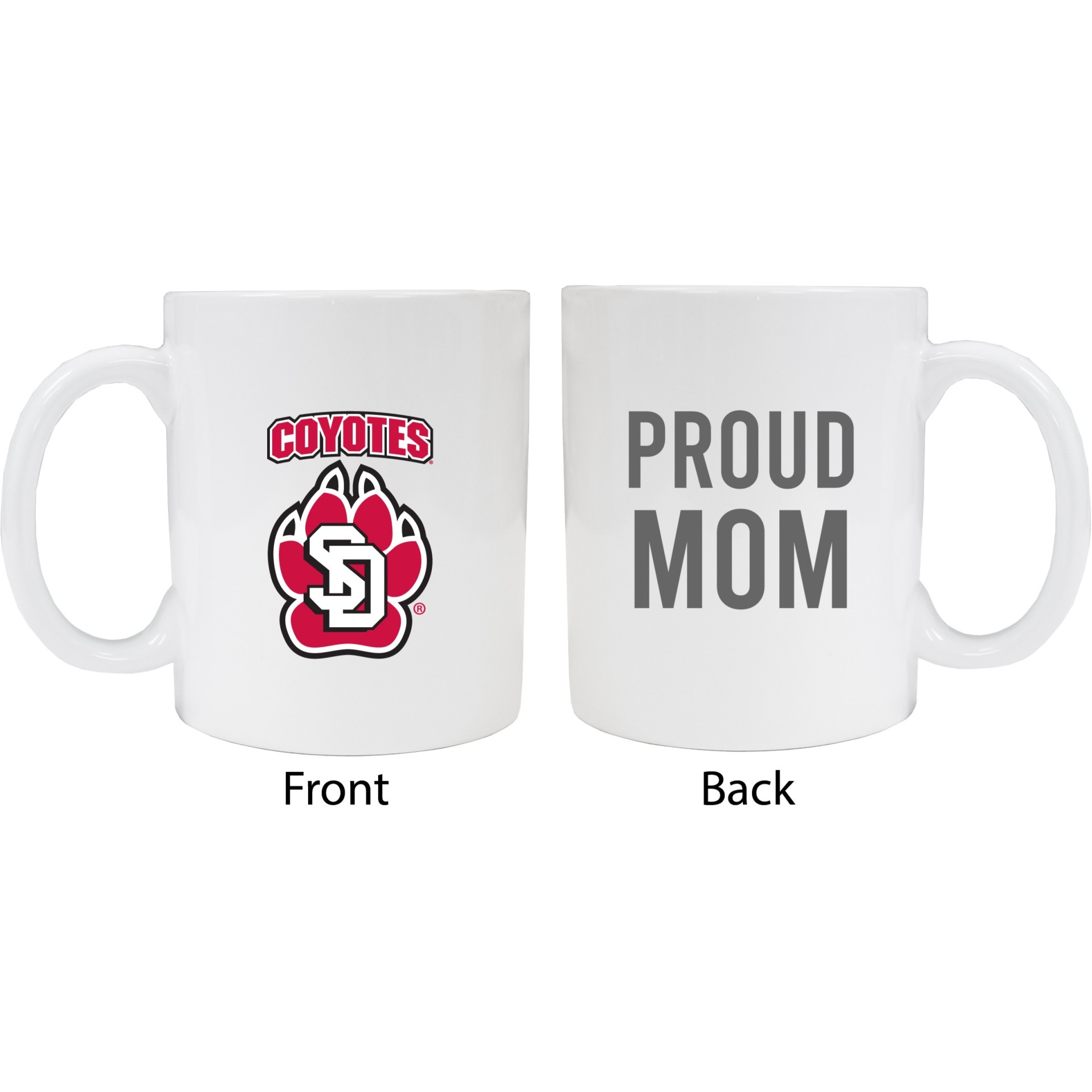 South Dakota Coyotes Proud Mom White Ceramic Coffee Mug